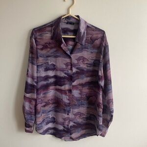 Sheer dynamite blouse - purple